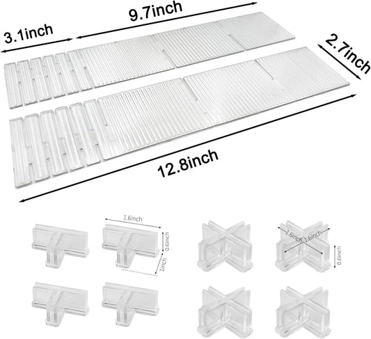 Wall-Mounted Underwear and Sock Organiser with Compartments for Wardrobes, Drawers and Space-Saving Clothing Storage, Transparent - Image 2