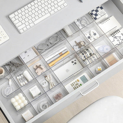 Drawer dividers with clips - Drawer organizer - Storage system - Adjustable drawer divider - Desk organizer - Kitchen drawer organizer - Make-up organizer - Drawer division - Sock organizer - Underwear organizer - Storage box drawer - 2mm - Transparent -  - Image 4