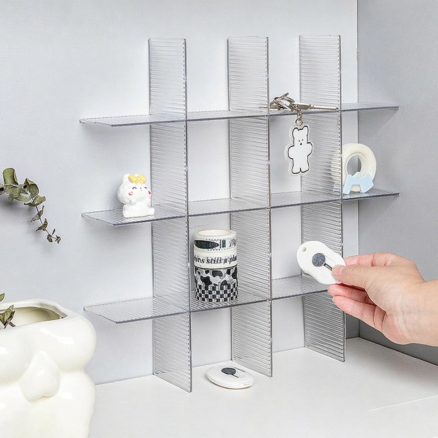 Drawer dividers with clips - Drawer organizer - Storage system - Adjustable drawer divider - Desk organizer - Kitchen drawer organizer - Make-up organizer - Drawer division - Sock organizer - Underwear organizer - Storage box drawer - 2mm - Transparent -  - Image 7