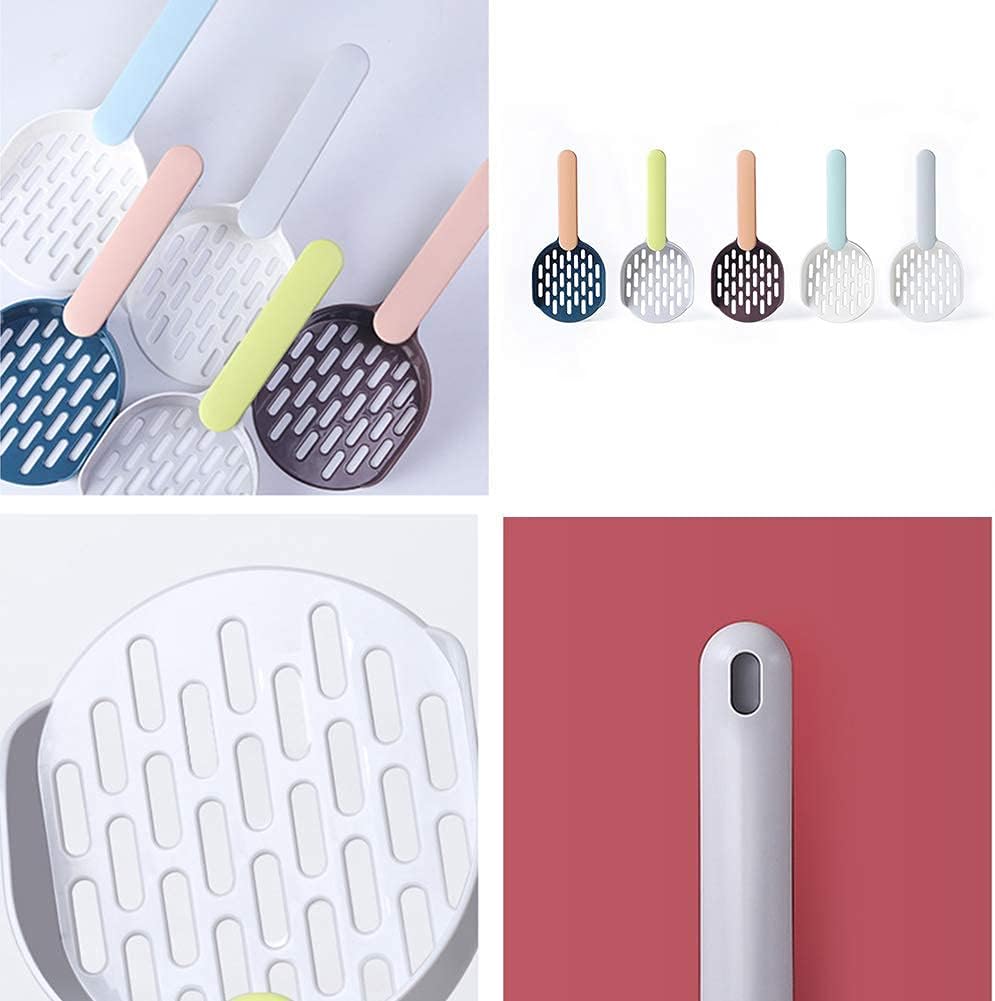 Cat Litter Scoop - Cat Litter Scoop - Cat Litter Scoop - Cat Litter Scoop - Cat Litter Accessories - Cat Litter Scoop with Holder - Cat Toilet Cleaning - Cat Litter Sieve - Cat Litter Scoop - Pet Supplies Cats - Sturdy Plastic Scoop - Blue - 1 Piece - Image 5