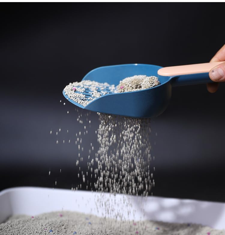Cat Litter Scoop with Holder - Cat Litter Scoop - Cat Litter Sieve - Cat Litter Accessories - Cat Toilet Scoop - Feces Scoop - Pet Supplies - Cat Litter Care - Cat Litter Sieve Scoop - Dark Blue - 1 Piece - Image 7