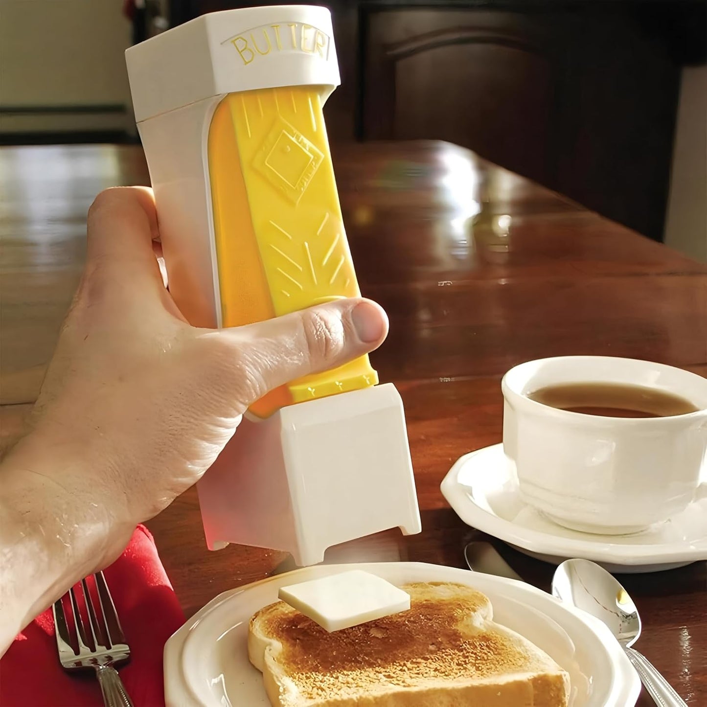 Butter Cutter - Butter Dish - Butter Dispenser - Butter Storage Box - Butter Box - Kitchen Utensils - Butter Cutting - Butter Storage Container - Food Storage Container - Butter Slicer - Butter Mill - Kitchen Accessories - Butter Holder - White and Yellow - Image 3
