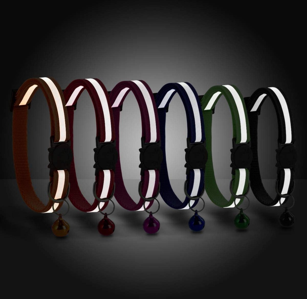 Cat Collar | Reflective With Safety Clasp And Bell | Adjustable 19-32 CM | BLUE - Image 3