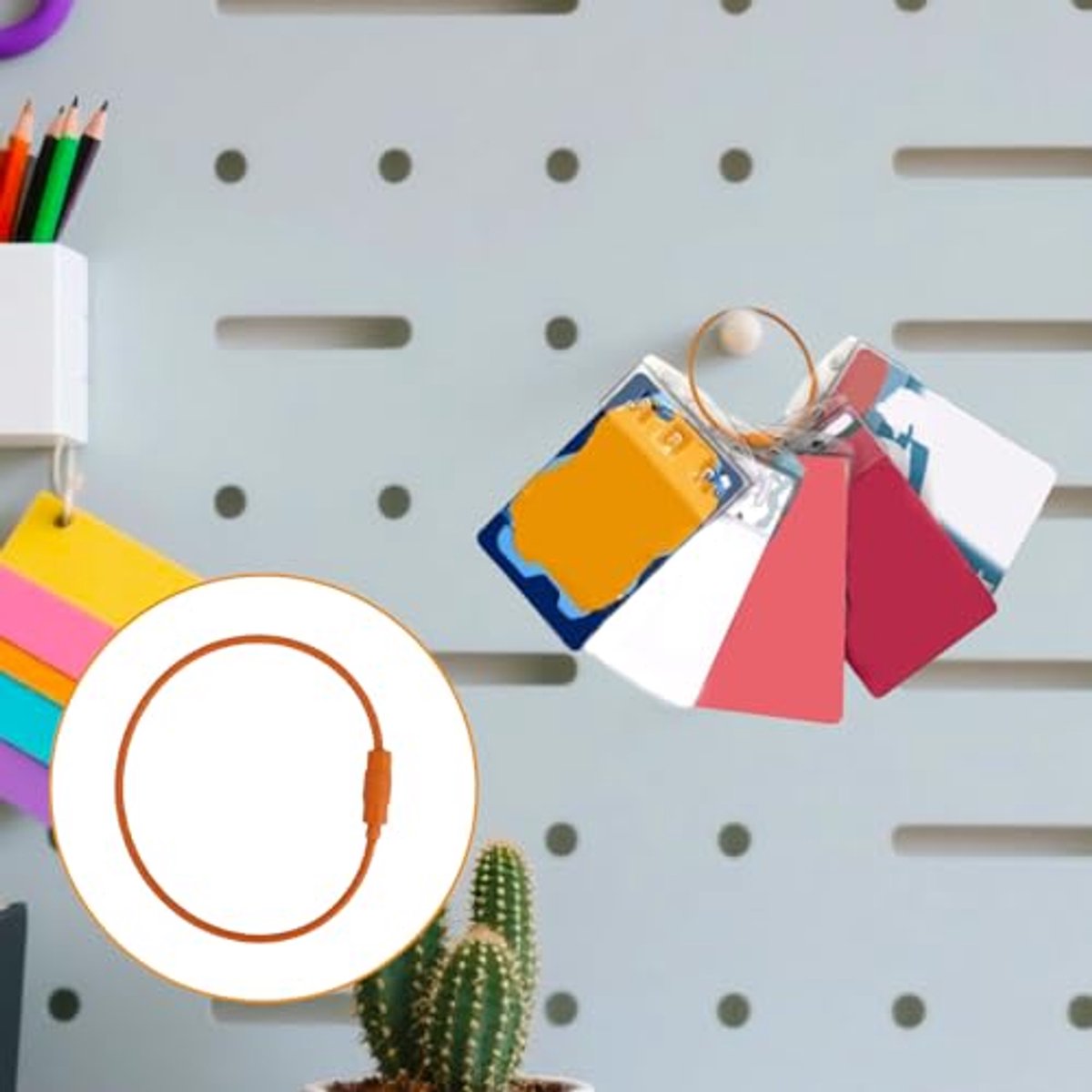 Card holder ring for Yoto card set, 3 keychain loops and 10 hanging tabs Removable card holder organizer Children's travel bag for Yoto cards Storage accessories - Image 6