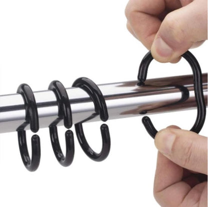 Shower Curtain Rings | Set of 12 | Shower Curtain Rings | Black - Image 5