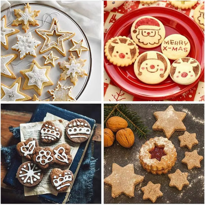 12x Cookie Cutter Set - Cookie Shapes - Flower, Heart, Round, Star - Image 2