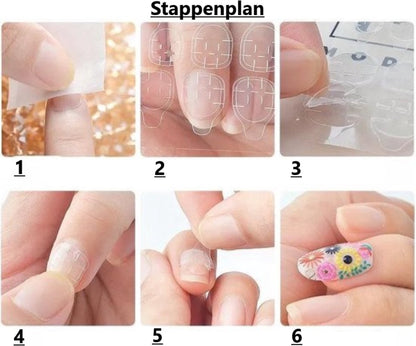 Double-Sided Nail Stickers | 2 Sheets (48 pieces) | Stick-on Nails | Press-on Nails | Fake Nails | Nail Stickers - Image 3