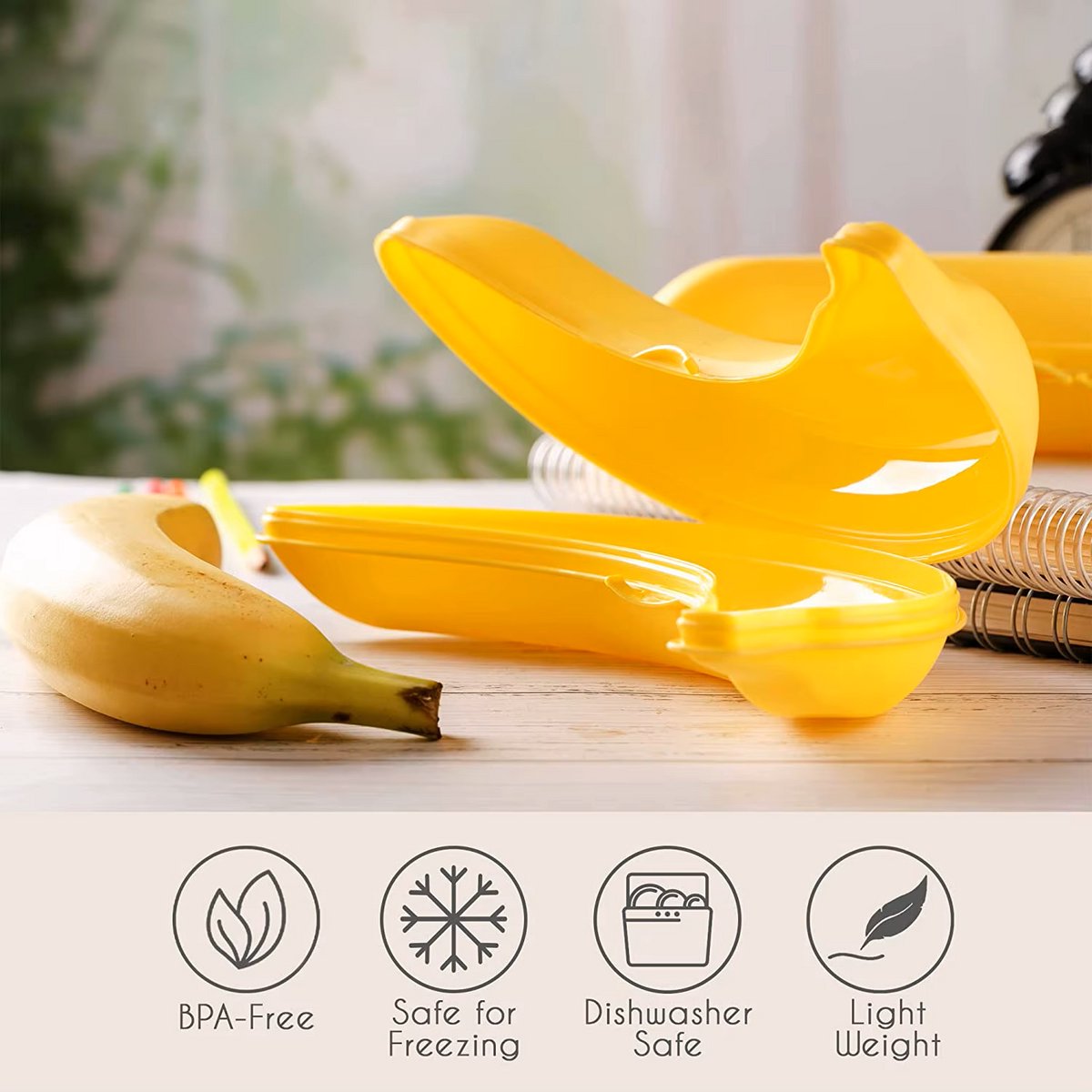 Banana Container | Lunchbox | Fruit Container | Banana Box | YELLOW - Image 6