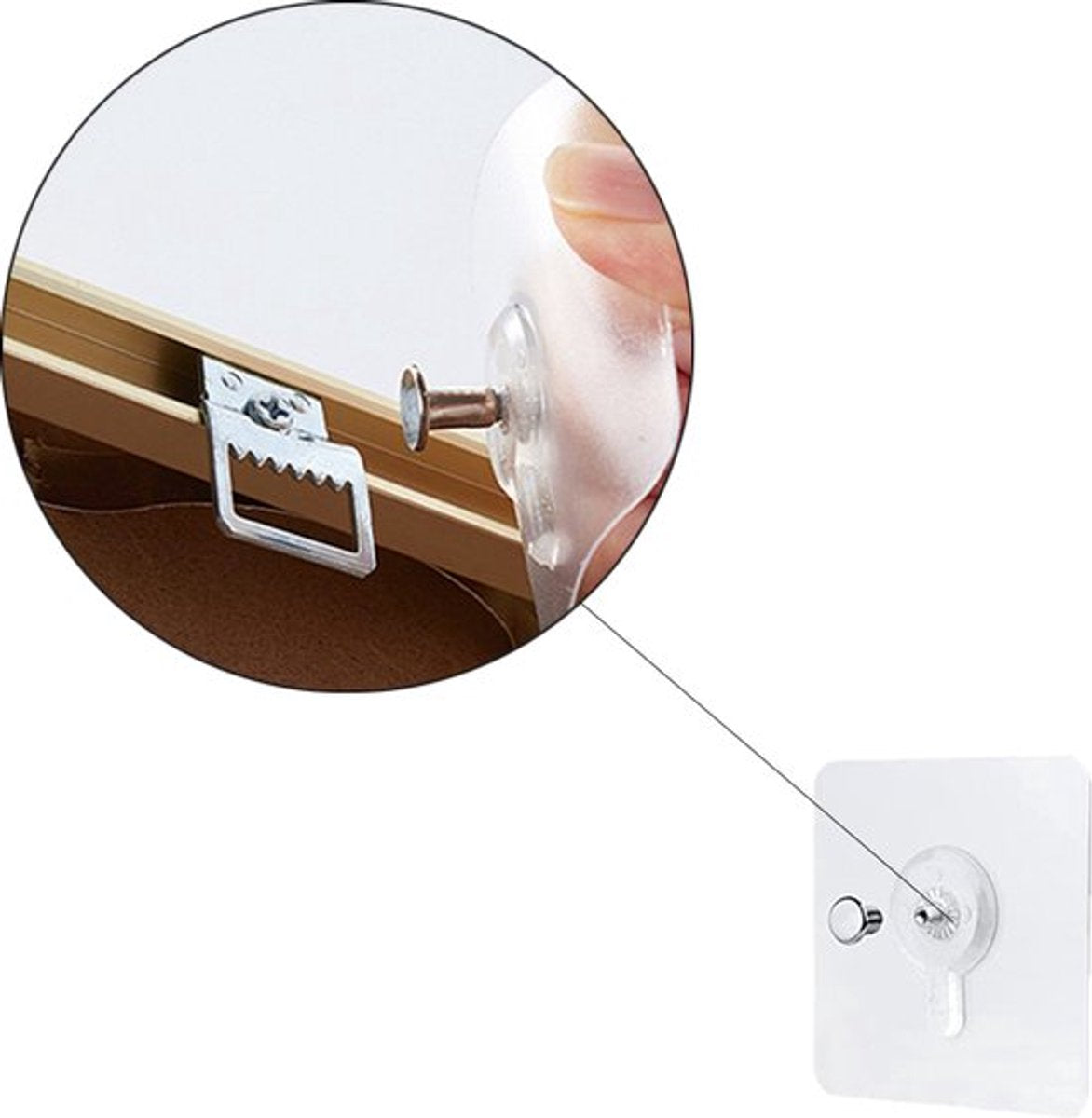 10x Adhesive Nail | Self-Adhesive Hooks | No Drilling Required Hanging System | Threaded - Image 5