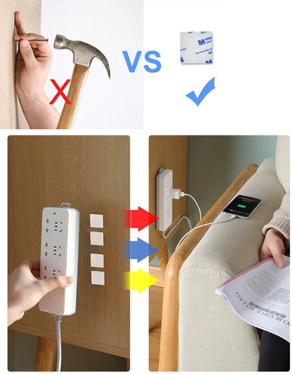 5x Double-Sided Tape | Self-Adhesive Stickers | 50 x 50 mm | White - Image 2