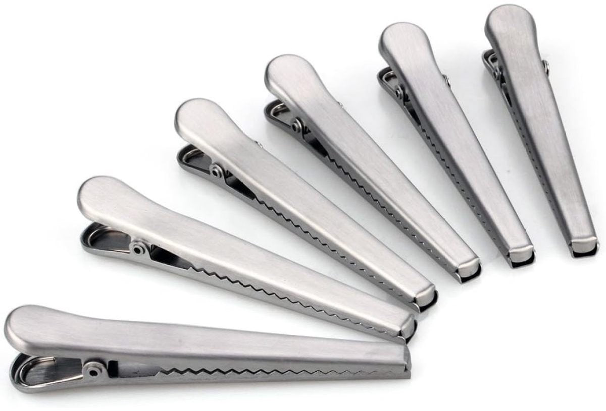 12 Stainless Steel Bag Clips - Airtight Seals for Coffee, Chips & Food - Strong Jaw Grip for Freshness Preservation - Kitchen Organization & Storage Accessories - Silver - Image 5