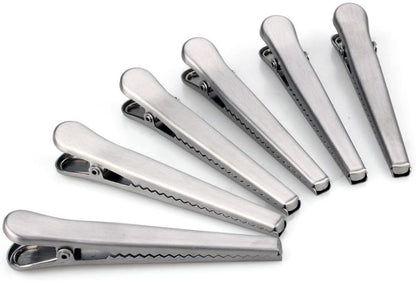 12 Stainless Steel Bag Clips - Airtight Seals for Coffee, Chips & Food - Strong Jaw Grip for Freshness Preservation - Kitchen Organization & Storage Accessories - Silver - Image 5
