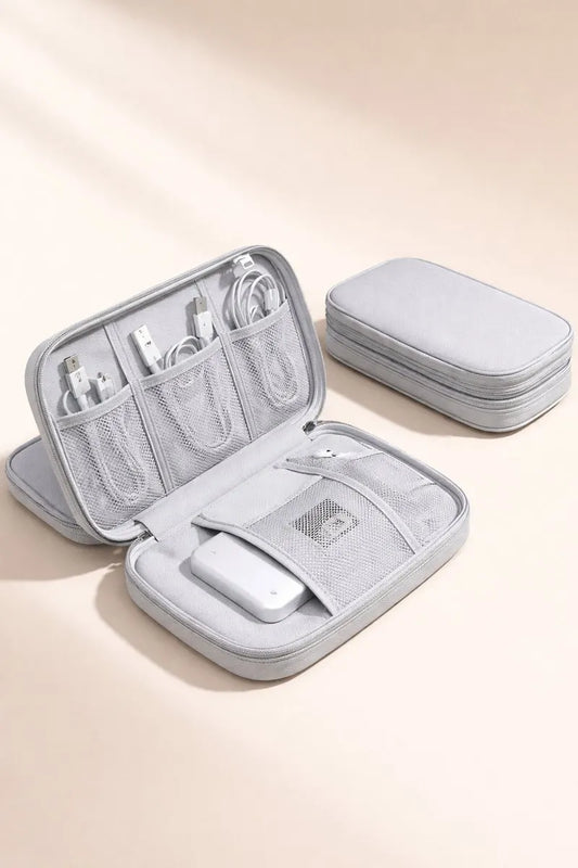 Cable Organizer Bag Grey – Travel & Storage Accessories – Compact & Portable – Water-Repellent – For Cables & Electronics - Image 2