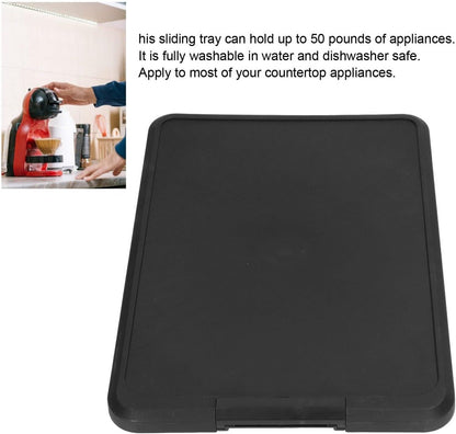 Allecto Kitchen Appliance Sliding Tray - Rolling Tray - Handy - Black - Storage Accessories - Suitable for various models - Kitchen Appliance Storage System - Image 6