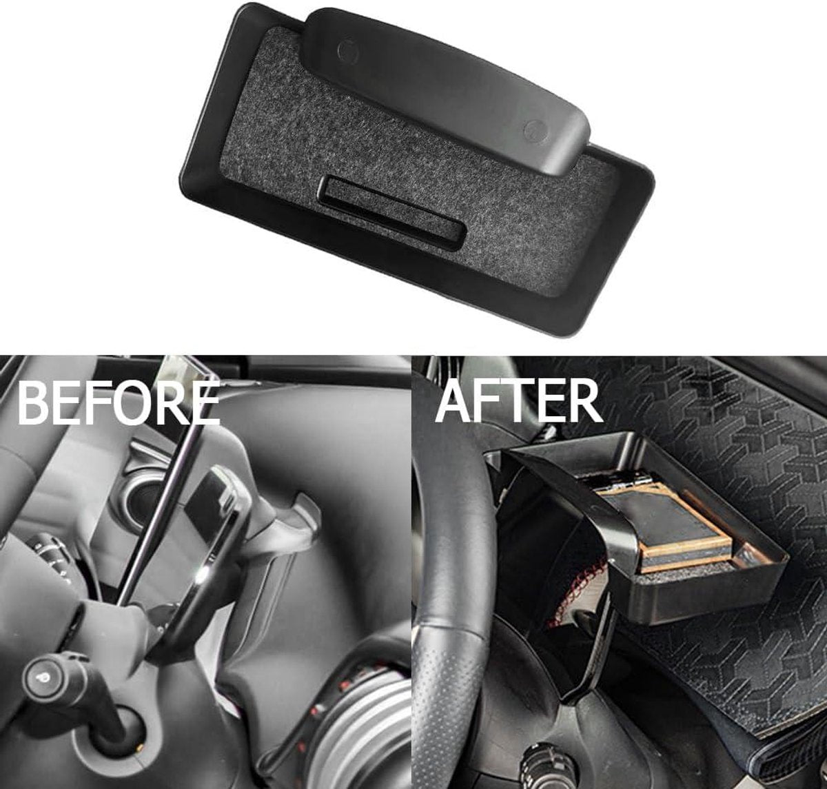 Allecto - Car Storage Box - Storage Accessories - LCD Screen - Sunshade - Organize - Suitable for B/Y*D Atto 3 Yuan Plus 2022-2023. - Image 4