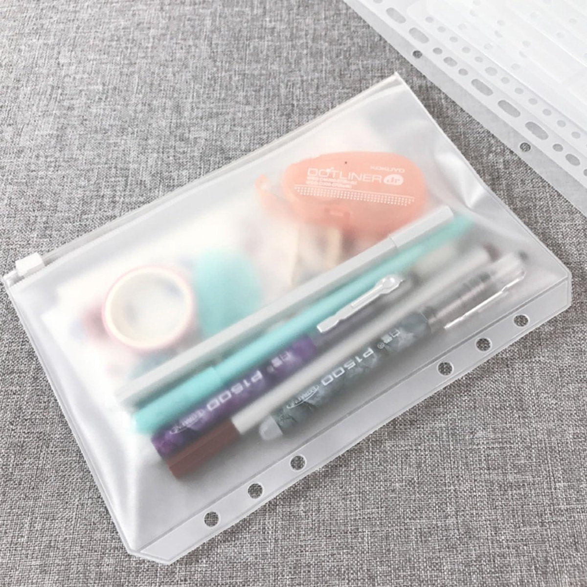 12 money envelopes with 6 holes for A6 size - Budget sleeve for receipts - Storage accessories with binding spine - Savings accessories - Image 2