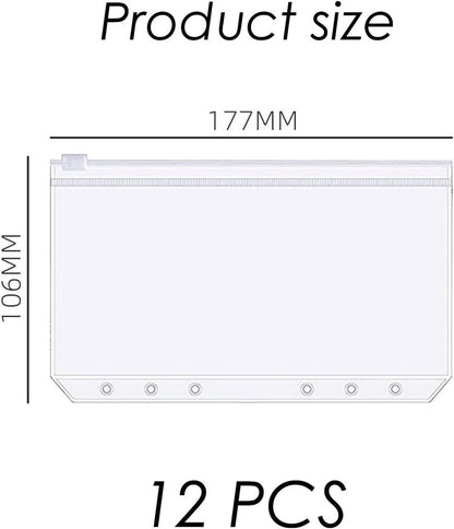 12 money envelopes with 6 holes for A6 size - Budget sleeve for receipts - Storage accessories with binding spine - Savings accessories - Image 4