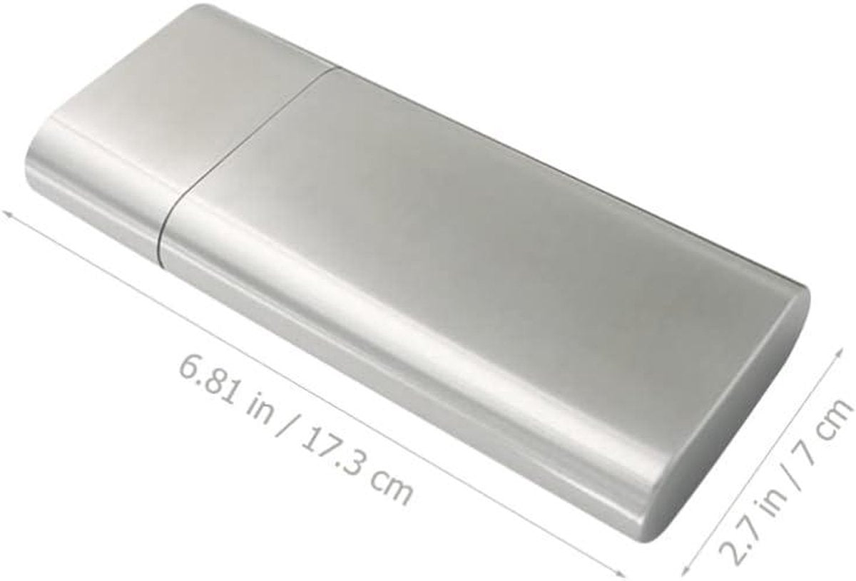 Stainless Steel Travel Case Portable Holder for Light Humidor Storage Accessories with Handle - Image 2