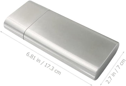 Stainless Steel Travel Case Portable Holder for Light Humidor Storage Accessories with Handle - Image 2