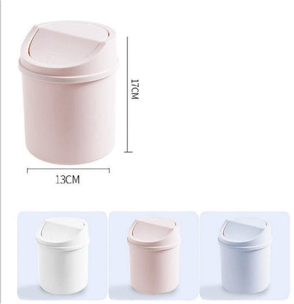 1-pack, pink, mini trash can, desk trash can, home office storage accessories - Image 5