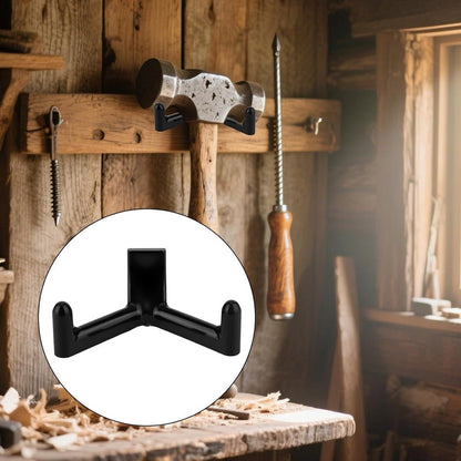 Allecto plus - Tool Hooks for Garden Hanger - Storage Accessories for Garden Tools - 3 Pieces Black - for Shovels and Rakes - Image 5