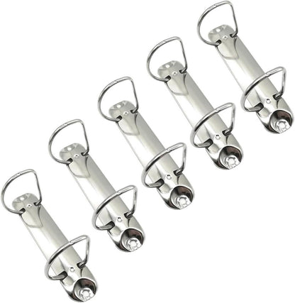 5 pieces D-shaped metal clip ring binder mechanism - set of 2 ring binders for papers, textbook, documents - school supplies - storage accessories