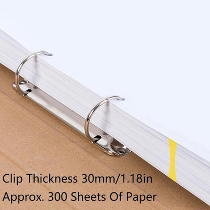 5 pieces D-shaped metal clip ring binder mechanism - set of 2 ring binders for papers, textbook, documents - school supplies - storage accessories - Image 3