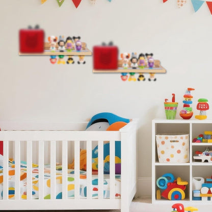 Allecto plus - Magnetic Shelf for Tonies, Wooden Display Shelf for Toy Figures with Charging Station - Nursery Organizer with Floating Design and Storage Accessories. - Image 6