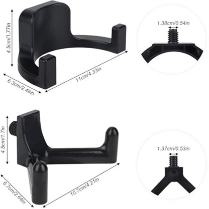sanding hooks compatible with Suncast and Craftsman, plastic U- and V-shaped tool hangers, storage accessories for sanding boards, rakes, shovels, and hammers (black) - Image 3