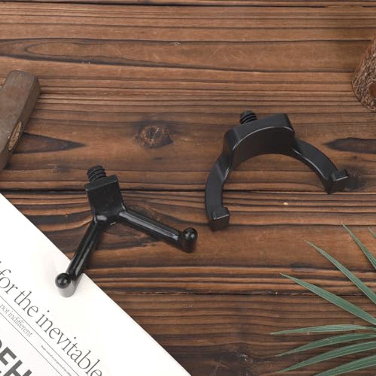 sanding hooks compatible with Suncast and Craftsman, plastic U- and V-shaped tool hangers, storage accessories for sanding boards, rakes, shovels, and hammers (black) - Image 5