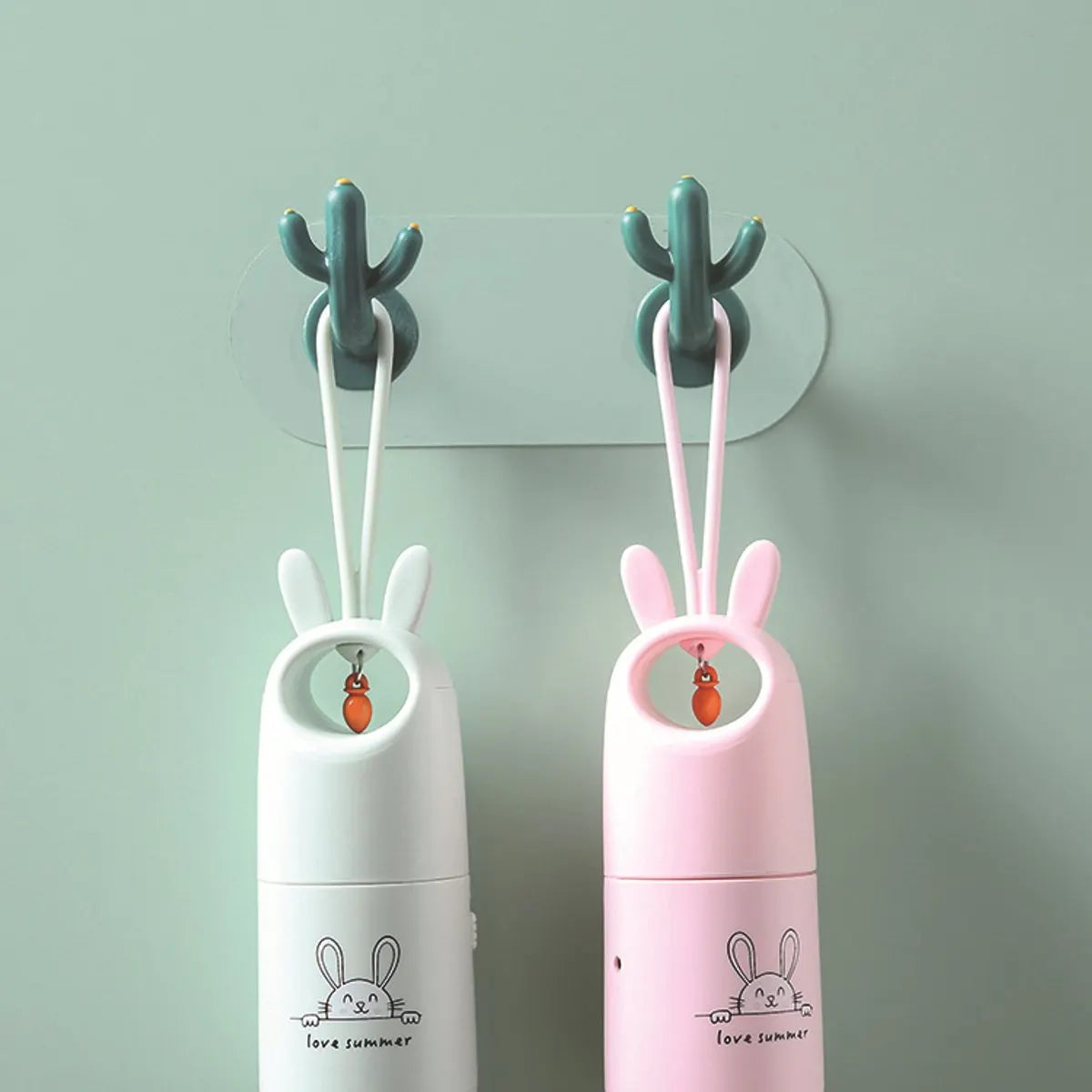 4 pieces - Hooks - Storage racks - Wall mounting - Storage accessories - No drilling required - Home decoration - Suitable for behind doors - Bathrooms - Kitchens - Green - 6*3.8 cm - Image 3