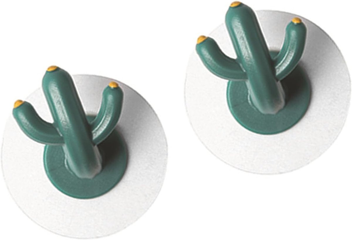 4 pieces - Hooks - Storage racks - Wall mounting - Storage accessories - No drilling required - Home decoration - Suitable for behind doors - Bathrooms - Kitchens - Green - 6*3.8 cm - Image 4