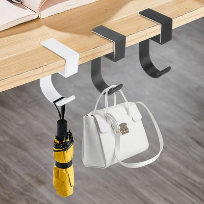 4 pieces - Hooks - Desk hooks - Backpack hooks - Storage accessories - No drilling required - Suitable for desks, bedrooms, study rooms, and living rooms - White - 4.8*2*10 cm - Image 2
