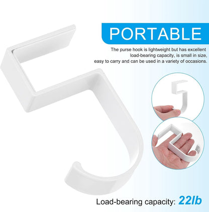 4 pieces - Hooks - Desk hooks - Backpack hooks - Storage accessories - No drilling required - Suitable for desks, bedrooms, study rooms, and living rooms - White - 4.8*2*10 cm - Image 4
