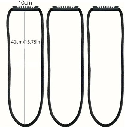 4 pieces - Cable management strap - Cable management strap - Carrying rope - Handle - Storage rope - Storage accessories - Suitable for cable storage - Tools - Water pipes - Black - 10*40cm - Image 5