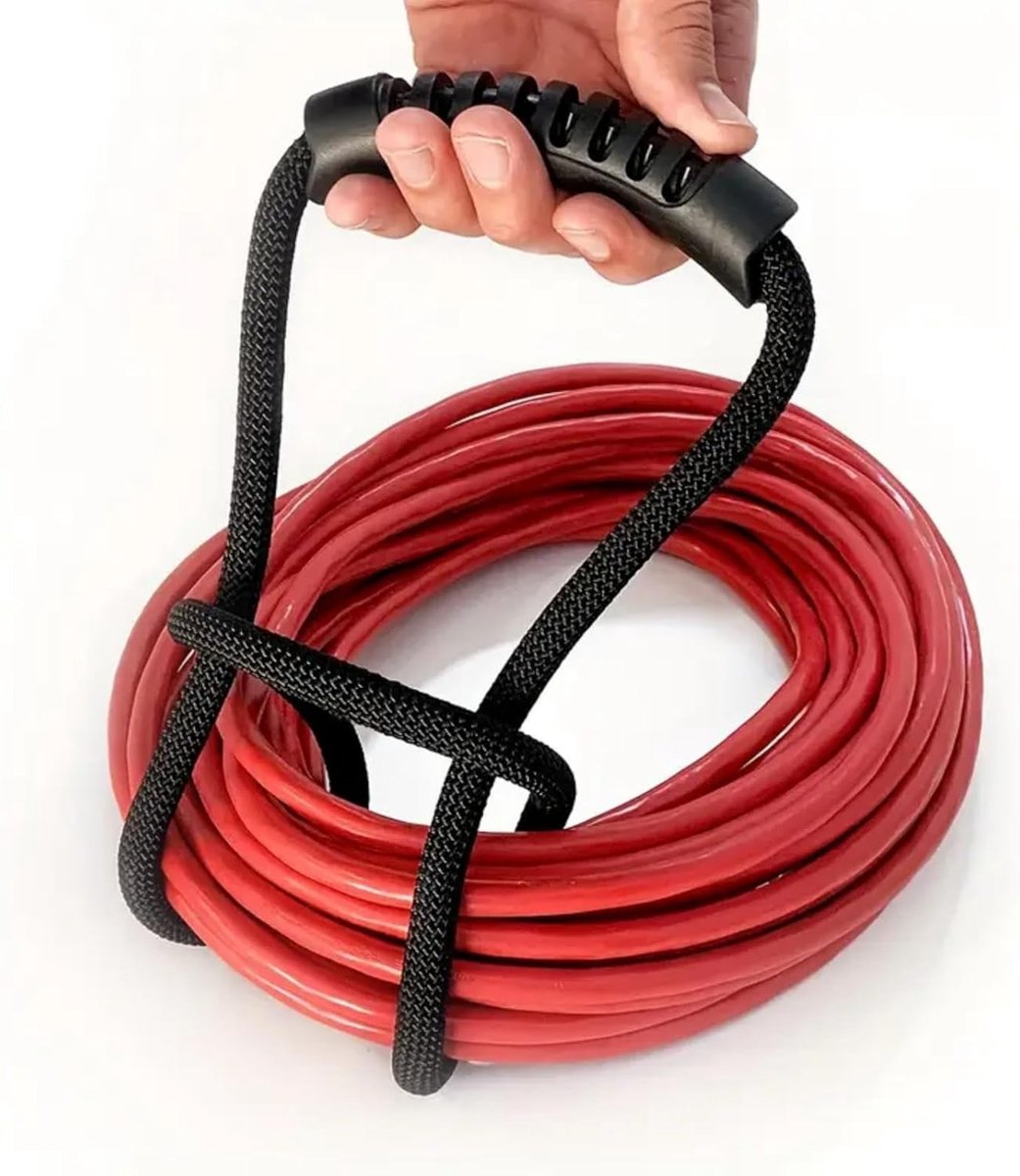 4 pieces - Cable management strap - Cable management strap - Carrying rope - Handle - Storage rope - Storage accessories - Suitable for cable storage - Tools - Water pipes - Black - 10*40cm - Image 6