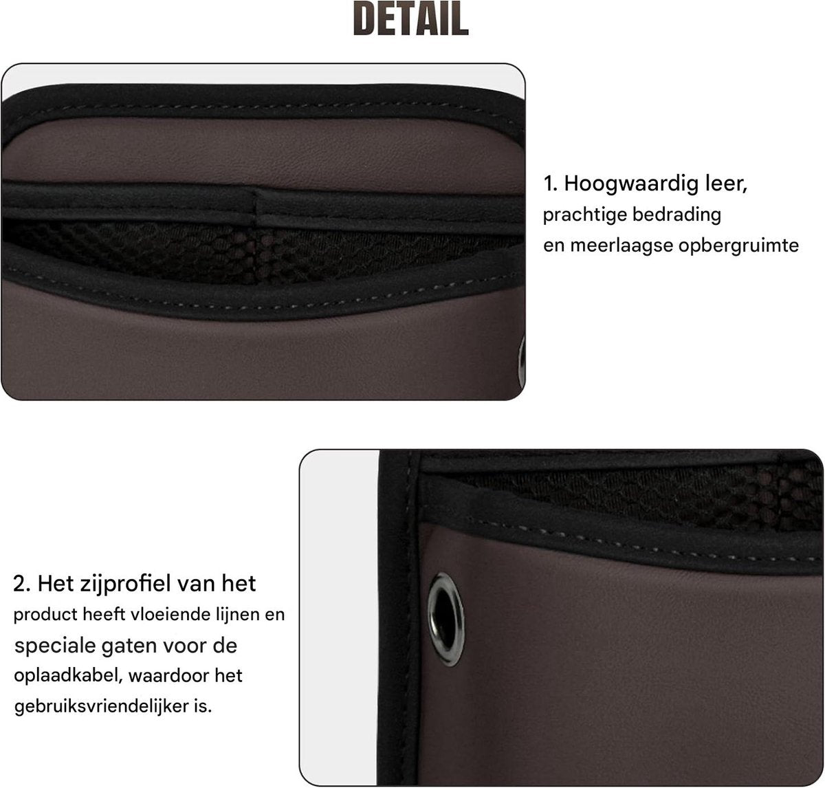 Car storage bag - 18*15*5.5 cm - Car storage bag - Storage - Universal car storage bag - Self-adhesive storage bag - Car essentials - Universal storage accessories for the car seat holder - Image 7