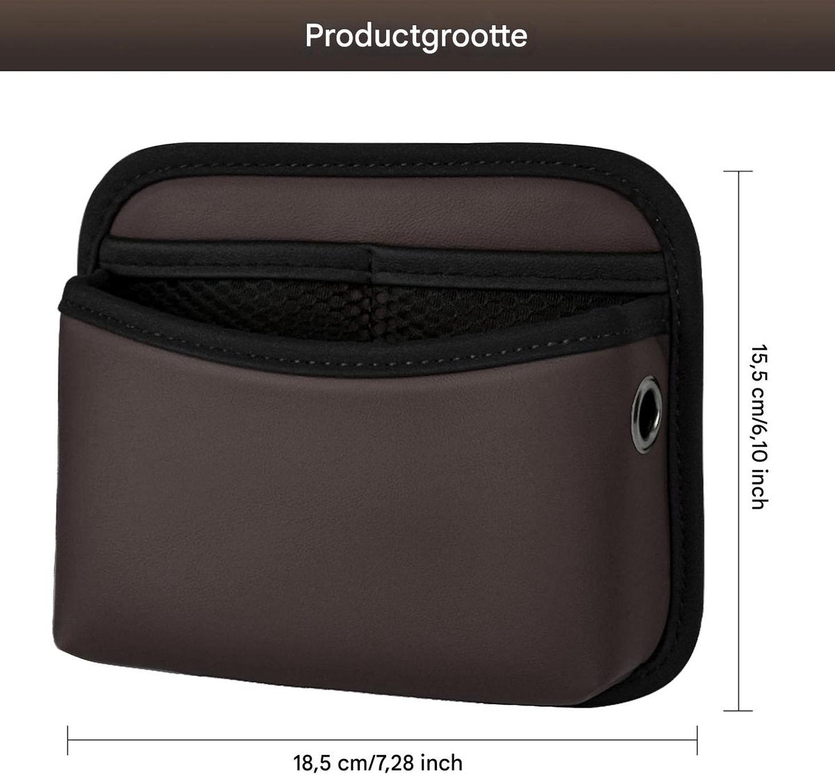 Car storage bag - 18*15*5.5 cm - Car storage bag - Storage - Universal car storage bag - Self-adhesive storage bag - Car essentials - Universal storage accessories for the car seat holder - Image 5