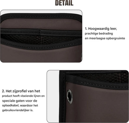 Car Storage Bag Self Adhesive Universal Seat Side Organizer for Phone Keys Coins, 18 x 15 x 5.5 cm - Image 7