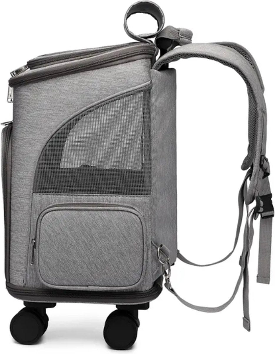 Luxury Dog & Cat Trolley | For Small Dog or Cat | Dog Backpack | Dog Buggy | Cat Travel Carrier - Image 7