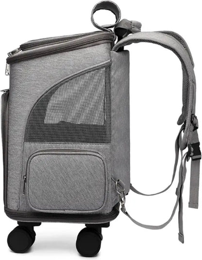 Luxury Dog & Cat Trolley | For Small Dog or Cat | Dog Backpack | Dog Buggy | Cat Travel Carrier - Image 7