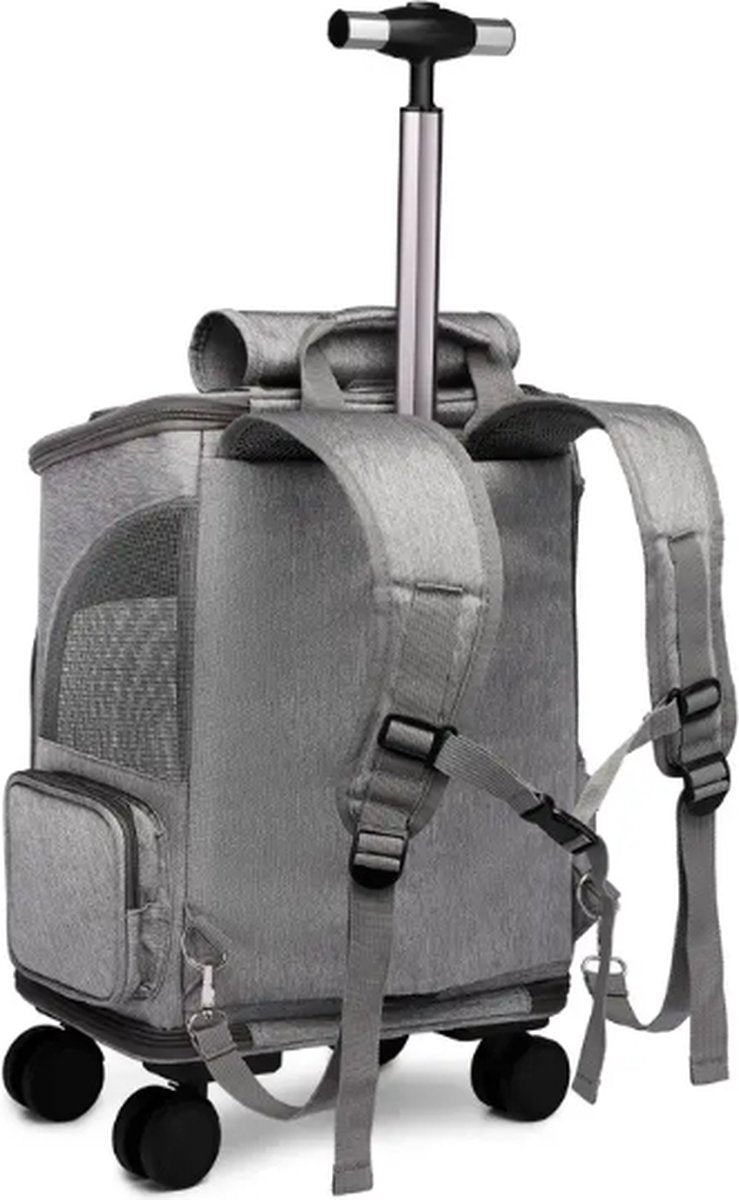 Luxury Dog & Cat Trolley | For Small Dog or Cat | Dog Backpack | Dog Buggy | Cat Travel Carrier - Image 8