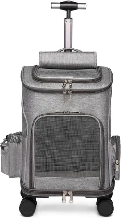 Luxury Dog & Cat Trolley | For Small Dog or Cat | Dog Backpack | Dog Buggy | Cat Travel Carrier - Image 9