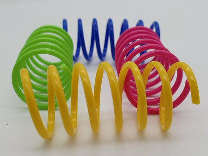 Springs Cat Toys – 20 Cat Feathers in 4 Colors – Spirals - Image 2