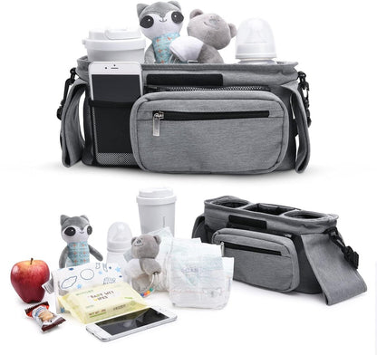 Universal storage bag for stroller - with drink holder - cup holder - stroller storage accessories - large capacity stroller bag - Image 7