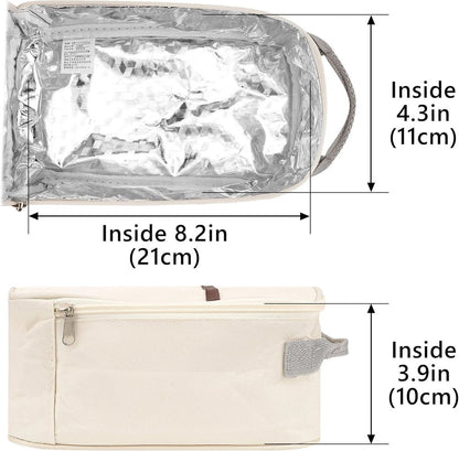 Allecto - Thermally insulated container for fruit - Lightweight and leak-proof - Portable outdoor cooler bag - Storage accessories - Suitable for picnics (beige) Travel snack bags. - Image 5