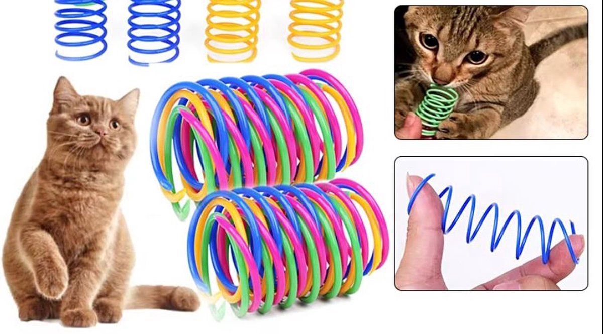 Cat Feather Sniffing Pack - Colored - 6 pieces | Cat Toys - Spring - Cat Toys - Springs - Cat Toy - Toys for Cats - Play Feather - Kittens - Image 5