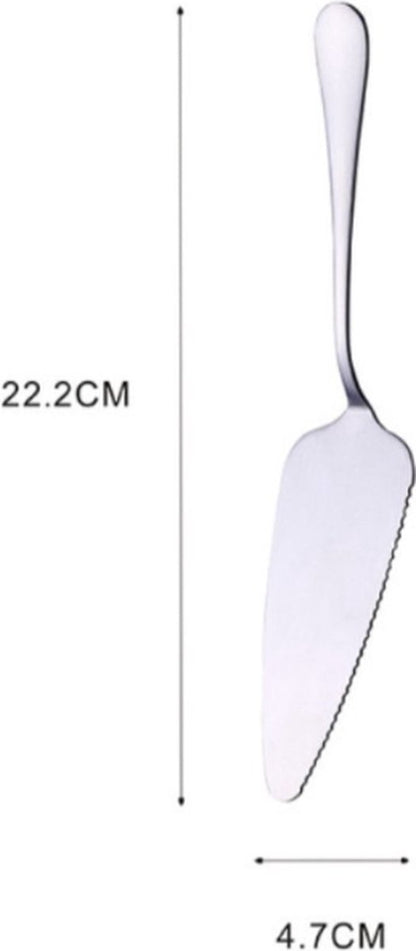 Cake Peel | Pizza Peel | Cake Cutter | Pizza Cutter | With Serrated Edge | Stainless Steel | Bronze - Image 2