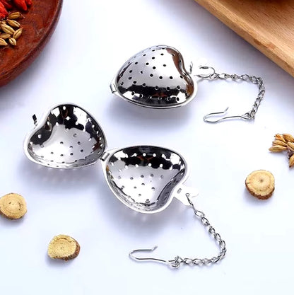 Stainless Steel Heart-shaped Tea Infuser | Male Tea Filter | Separate Tea Strainer | Herb Heart | Sieve | Tongs | Infuser | Tea Egg | Mr Tea | Little Tea Man | Stainless Steel - Image 2