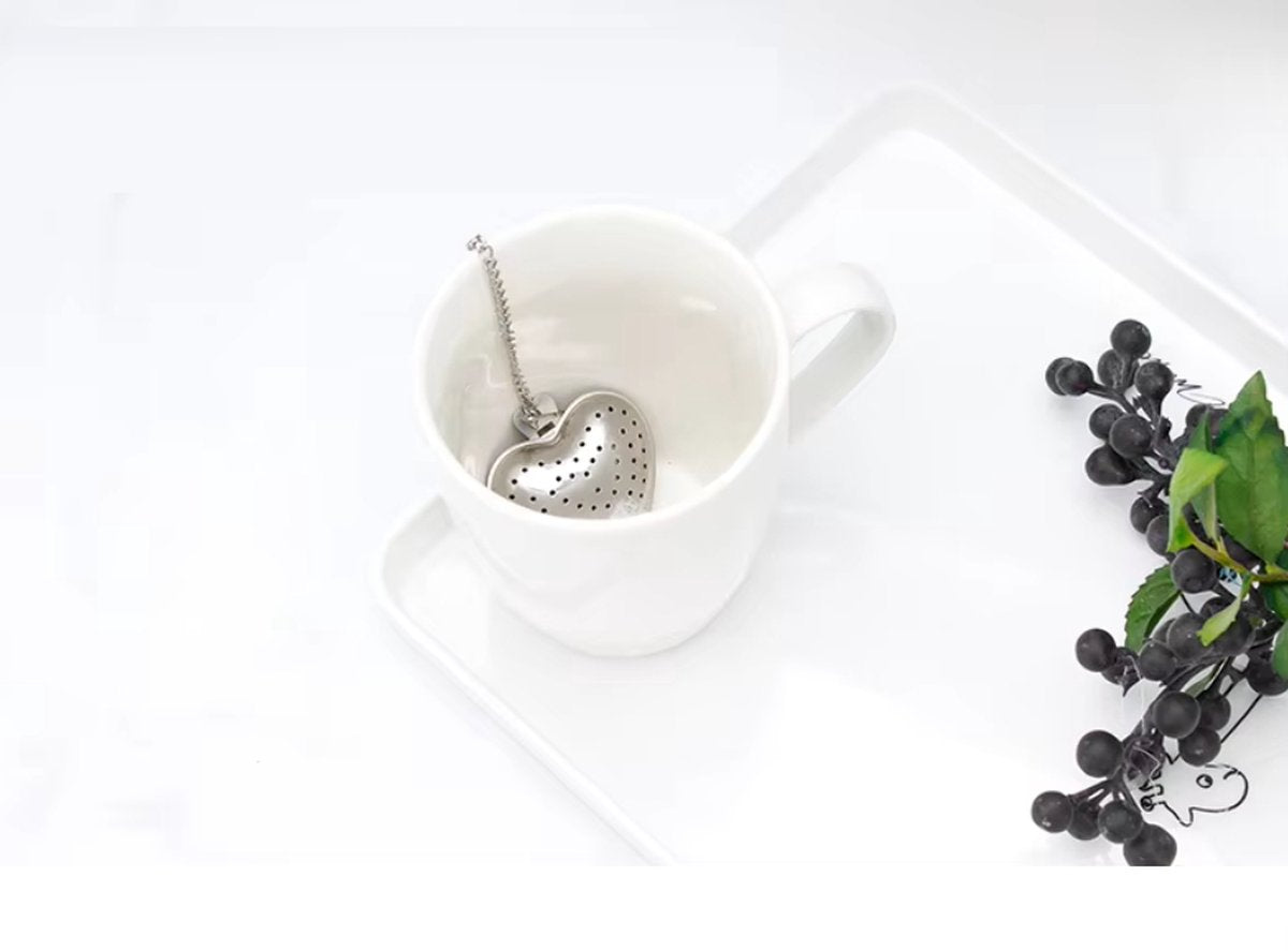 Stainless Steel Heart-shaped Tea Infuser | Male Tea Filter | Separate Tea Strainer | Herb Heart | Sieve | Tongs | Infuser | Tea Egg | Mr Tea | Little Tea Man | Stainless Steel - Image 4